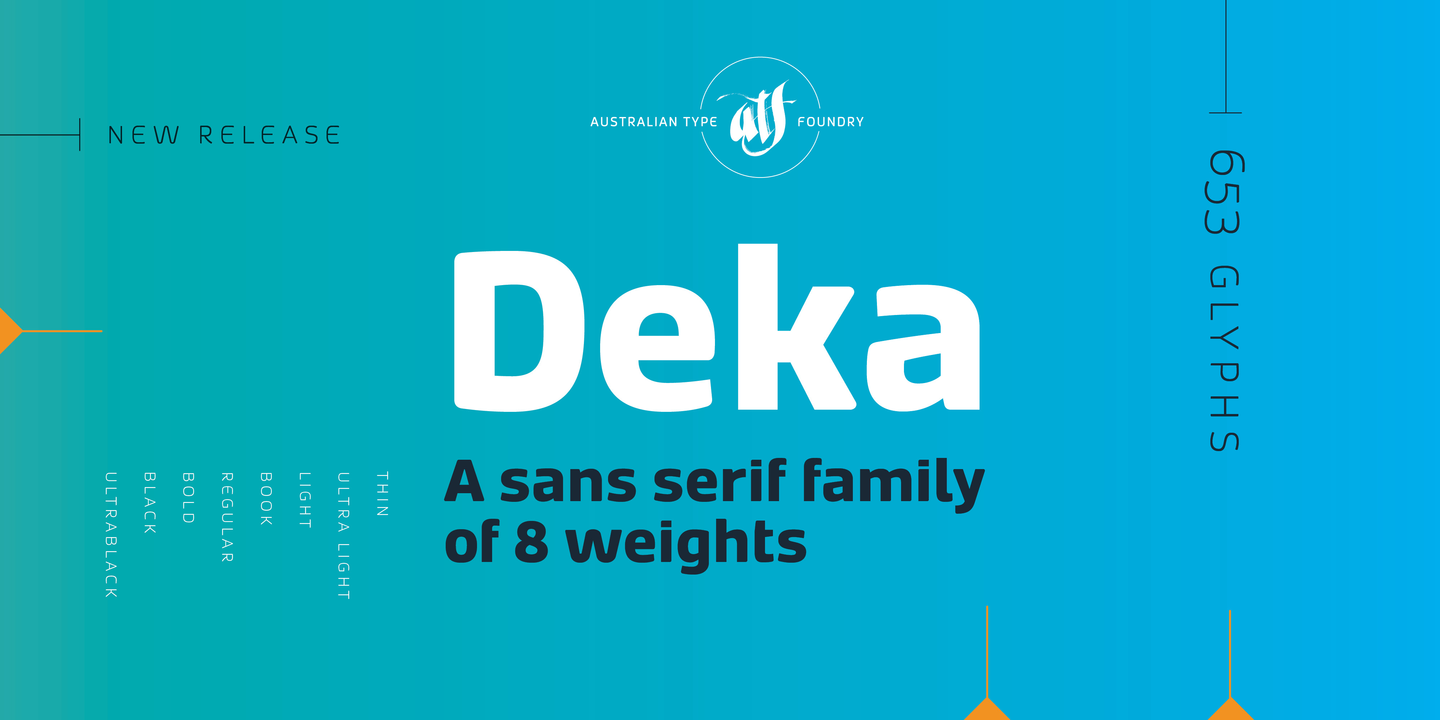 Deka Ultra Light Font preview